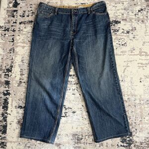 Plugg Mens Jeans 44x31 Blue Wide Leg Loose Skater Rave Baggy 90's Y2K Vintage